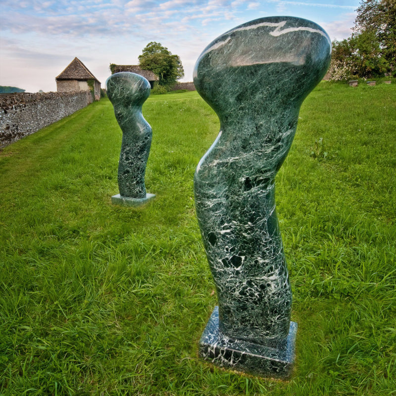 Paul Vanstone – Green water torso (left) and Green river torso (right) image